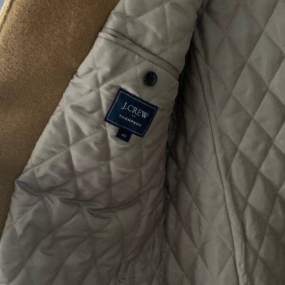 J. Crew Thompson Dark Camel Wool Topcoat - 42R - Picture 3 of 3